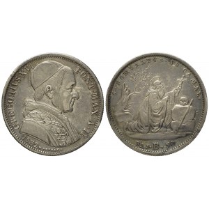 STATO PONTIFICIO. Bologna. Gregorio XVI (1831-1846). Mezzo scudo da 50 baiocchi 1832. Ag (13,13 g; 31,4 mm)