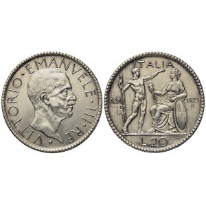 REGNO D'ITALIA. Vittorio Emanuele III (1900-1943). 20 lire 1927 Littore. Ag (14,98 g; 35,2 mm)