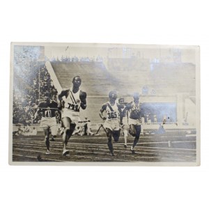 Jesse Owens 1936 Olympics Rare postcard - unique!