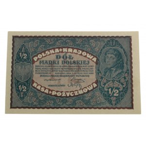POLSKA 1/2 MARKI 1920 stan I