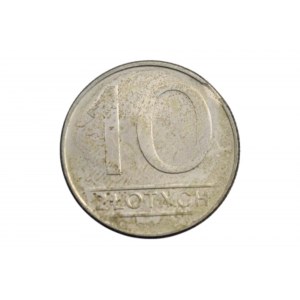 10 zł 1987 KB - końcówka blachy - błąd menniczy