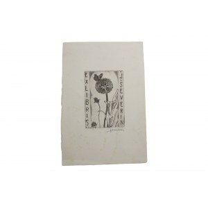 Exlibris - J,Severin / przedwojenny