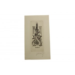 Exlibris - HS Prof.. Jaroslav Marik 1937 r.