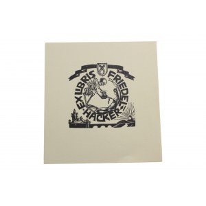 Exlibris - Friedel Hacker, podpisany