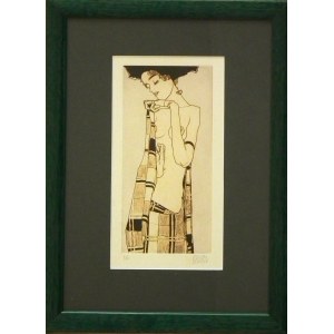 Egon Schiele (1890-1918),Portret siostry Gerti Schiele,1909
