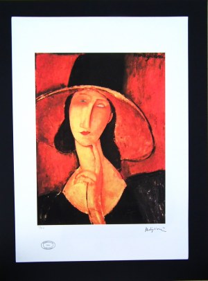 Amedeo MODIGLIANI (1884 - 1920) Jeanne Hebuterne w kapeluszu (1918)
