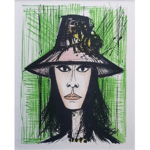 Bernard Buffet (1928-1999), Woman with a pink hat, 1967