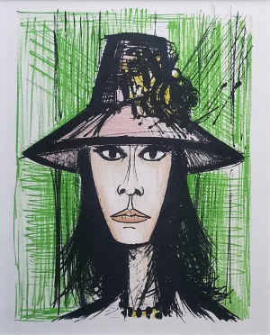 Bernard Buffet (1928-1999), Woman with a pink hat, 1967