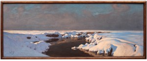 Julian Fałat (1853 Tuligłowy - 1929 Bystra), Śnieg, 1906 r.