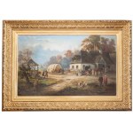 Franciszek Kostrzewski (1826 Warszawa - 1911 tamże), Przed karczmą, 1882 r.
