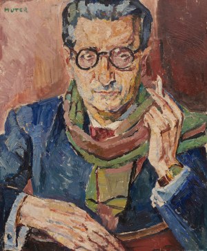 Mela Muter (1876 Warszawa - 1967 Paryż), Portret mężczyzny w okularach, (Bolesław Nawrocki?), lata 60-te XX w.