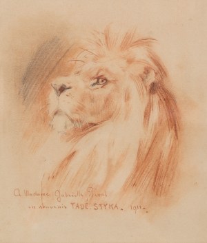 Tadeusz Styka (1889 Kielce-1954 Nowy Jork), Głowa lwa, 1911