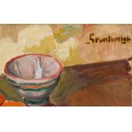 Nathan Grunsweigh (1883 Kraków - 1956 Paryż), Martwa natura z butelką wina i warzywami
