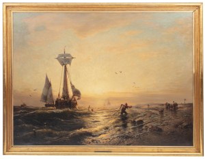 Eduard Hildebrandt (1817 Gdańsk-1868 Berlin), O zachodzie, 1854 r.