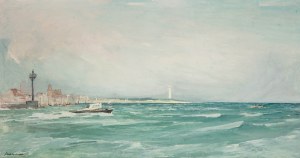 Marian Mokwa (1889 Malary - 1987 Sopot), Widok na port