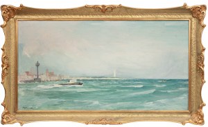 Marian Mokwa (1889 Malary - 1987 Sopot), Widok na port