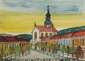 Nikifor KRYNICKI (1895-1968), Panorama miasta