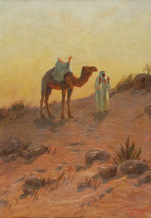 Aleksander LASZENKO (1883-1944), Na pustyni w okolicach Mann w Jordanii, 1936