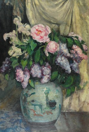 Stefan FILIPKIEWICZ (1879-1944), Kwiaty w chińskim wazonie, 1923
