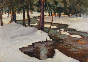 Stefan FILIPKIEWICZ (1879-1944), Potok zimą, 1909