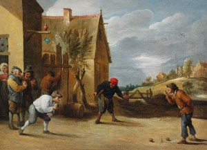 David II TENIERS (1610-1690), Scena rodzajowa z grą w bule