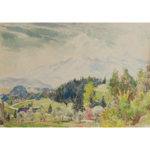 Mieszko JABŁOŃSKI (1892-1965), Widok na Tatry z Białki Tatrzańskiej