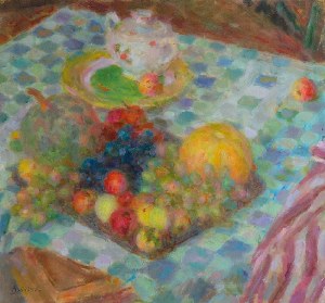 Mieszko JABŁOŃSKI (1892-1965), Martwa natura z owocami i cukiernicą