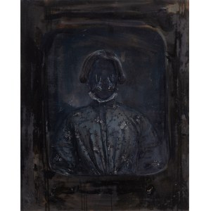 Lena Achtelik (b. 1989), Effigies (face with butterfly Teinopalpus imperialis), 2021