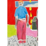 Piotr Wachowski (ur. 1976), Szkic z Poussinem - dyptyk, 2004