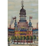 Nikifor Krynicki (1895 Krynica - 1968 Folusz), Widok na miasto , lata 50. XX w.