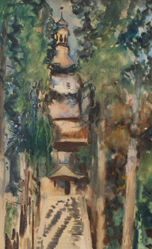 Julian Fałat (1853 Tuligłowy - 1929 Bystra), Kościół w Łodygowicach, 1912