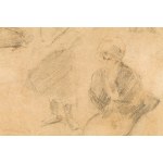 Aleksander Gierymski (1850 Varšava - 1901 Rím), náčrt obrazu Anjel Pána z roku 1890, okolo roku 1889