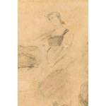 Aleksander Gierymski (1850 Varšava - 1901 Rím), náčrt obrazu Anjel Pána z roku 1890, okolo roku 1889