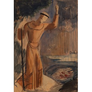 Antoni Michalak (1899 Kozłów Szlachecki - 1975 Warszawa), Święty Antoni, szkic do obrazu, 1931