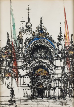 Henryk Dąbrowski (1927 Warszawa - 2006 Warszawa), Bazylika św. Marka w Wenecji, 1966