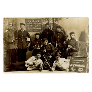 Orzysz / Arys - Soldiers with beer and pipes 1913r (162)