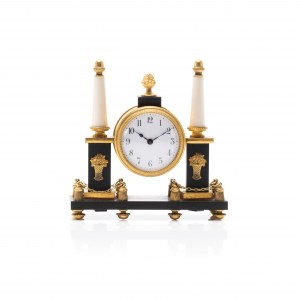 Miniatur-Zylinderuhr im Empire-Stil