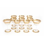 St. Louis set of liqueur glasses and champagne glasses 'Thistle Gold'