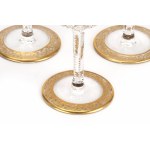 St. Louis set of liqueur glasses and champagne glasses 'Thistle Gold'