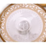 St. Louis set of liqueur glasses and champagne glasses 'Thistle Gold'
