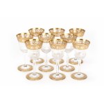 St. Louis set of sherry glasses 'Thistle Gold'