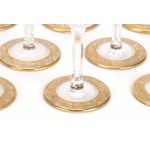 St. Louis set of sherry glasses 'Thistle Gold'