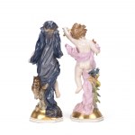 Allégories de personnages Meissen 'Le jour' et 'La nuit