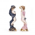 Allégories de personnages Meissen 'Le jour' et 'La nuit