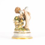 Meissen figurine Cupid knocking on a heart