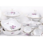 Meissen dinner service flower painting in purple camaieu