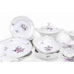 Meissen dinner service flower painting in purple camaieu