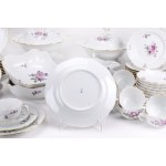 Meissen dinner service flower painting in purple camaieu