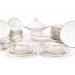 KPM tea &amp; dinner service 'English smooth with gold rim'