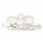 KPM tea &amp; dinner service 'English smooth with gold rim'